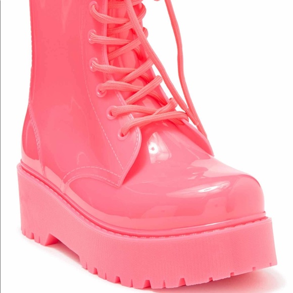 Jeffrey Campbell Pink Platform Rain Boot - Picture 2 of 5